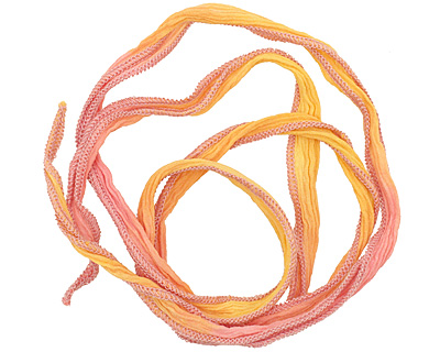 Pineapple Pink Hand Dyed 100% Silk Ribbon 1/2