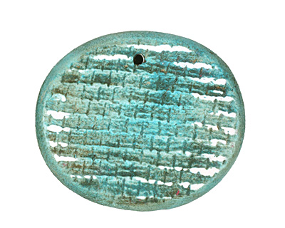 Humble Beads Polymer Clay Teal Sweet Nest Pendant 31x25mm