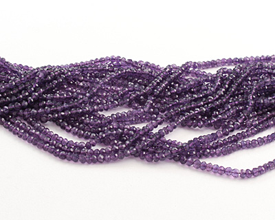 Amethyst Faceted Rondelle 3-4mm
