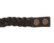 Brown Leather Braided Cuff 7/8"