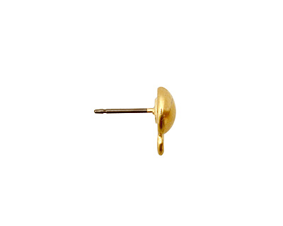 TierraCast Gold (plated) Dome Ear Post 8x11mm