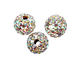 Crystal AB Pave Round 8mm (1.5mm hole)