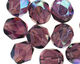 Czech Fire Polished Glass Amethyst AB Round 6mm