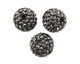 Jet Hematite Pave Round 12mm (1.5mm hole)