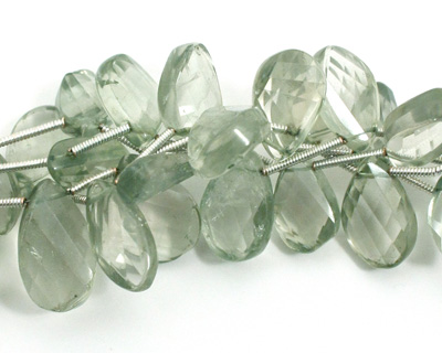 Prasiolite Faceted Twisted Teardrop 10-11x14-16mm