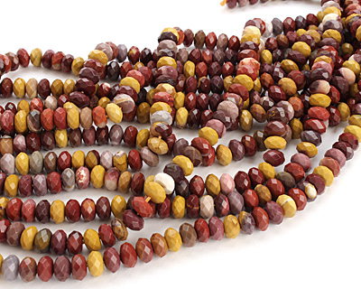 Mookaite Faceted Rondelle 10mm