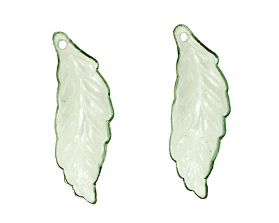 Lucite Transparent Chrysolite Mini Turning Leaf 10x29mm