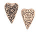 Green Girl Pewter Heart Rose Pendant 28x19mm