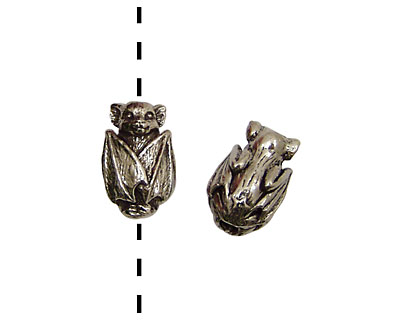 Green Girl Pewter Bat 17x10mm