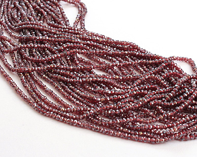 Mystic Garnet Faceted Rondelle 3-4mm