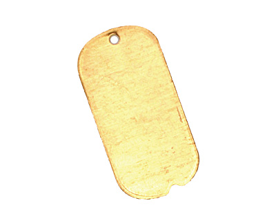 Brass Mini Dog Tag Blank 12x25mm