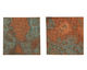 Lillypilly Azul Groovy Circles Embossed Patina Copper Sheet 3"x3", 36 gauge