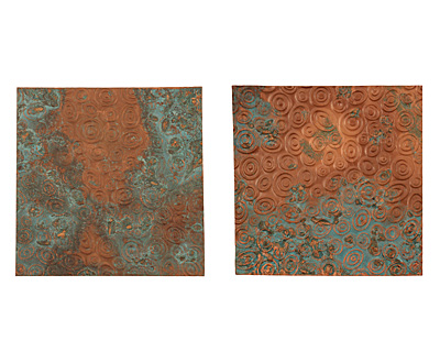 Lillypilly Azul Groovy Circles Embossed Patina Copper Sheet 3