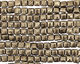 Golden Pyrite (silver tone) Puff Square 6mm