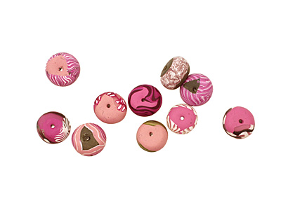 Humble Beads Polymer Clay First Blush Tiny Disk 7-8x10-12mm
