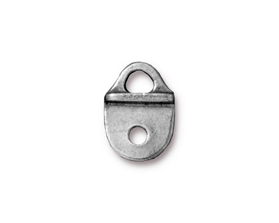 TierraCast Antique Pewter (plated) Rock & Roll Strap Tip 16x12mm