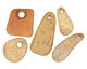 Yellow/Gold Beach Stone Pendant 13-23x26-40mm