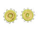Jangles Ceramic Chartreuse, Sand Pinwheel 43-44mm