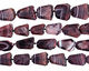 Dark Purple Line Agate Faceted Freeform Slab 29-45x23-35mm