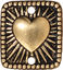 TierraCast Antique Gold (plated) Radiant Heart Link 16x14mm