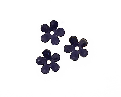 C-Koop Enameled Metal Dark Blue 5 Petal 15mm