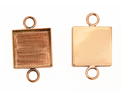Copper Square Bezel Link 19mm