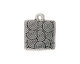 TierraCast Antique Silver (plated) Simple Square Frame Drop 18x21mm