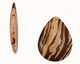Brown Zebra Jasper Flat Teardrop Pendant 38x50mm