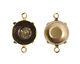 Nunn Design Antique Gold (plated) Circle Prong Setting 18x12mm