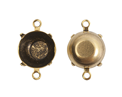 Nunn Design Antique Gold (plated) Circle Prong Setting 18x12mm