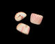 Pink Shell Carved Fish Tail 15-17x21-24mm