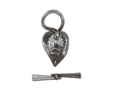 Gunmetal Simple Leaf Toggle Clasp 26x13mm