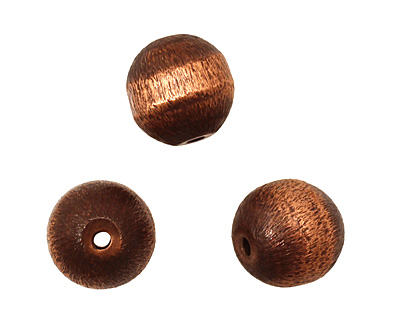 Missficklemedia Patinated Antiqued Satin Brushed Round 10mm