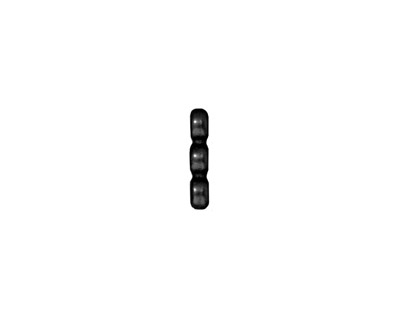 TierraCast Gunmetal Plain 3-Hole Bar 2x12mm