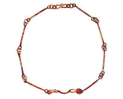 Patricia Healey Copper Linked Bar Chain Necklace