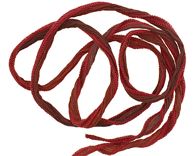 Chocolate/Garnet Blend Hand Dyed 100% Silk Ribbon 1/2