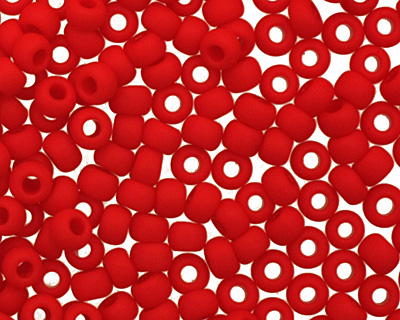 TOHO Opaque Frosted Pepper Red Round 11/0 Seed Bead