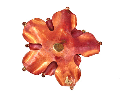 Patricia Healey Copper Stacked 5 Petal Flower Pendant 46mm