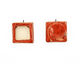 Jangles Ceramic Red Square Bezel 28-29x31-32mm