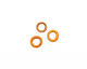 C-Koop Enameled Metal Mandarin on White Ring 10-11mm