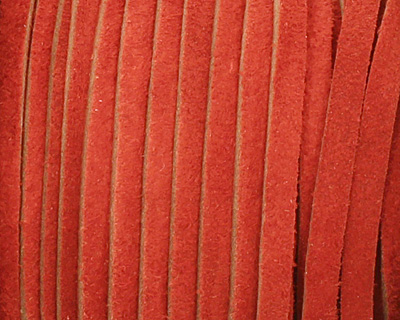 Red Suede Leather Lace 3mm