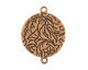 Nunn Design Antique Gold (plated) Traditional Circle Bezel Pendant Link 29x23mm