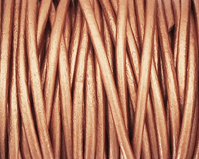 Bronze Round Leather Cord 2mm