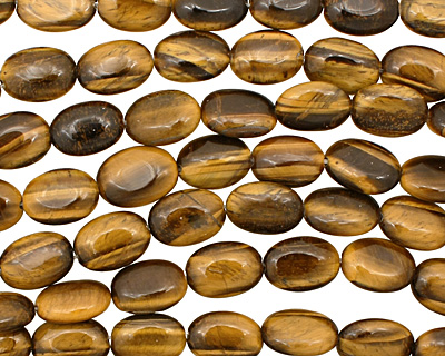 Tiger Eye Flat Oval 14x10mm