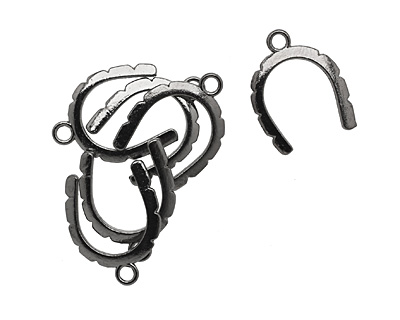 Artistic Wire Hematite Curved Wrapper 17x22mm