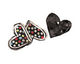 Jangles Ceramic Black Heart Pendant 40-43x35-36mm