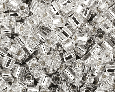TOHO Crystal (with Silver Lining) Hex 11/0 Seed Bead