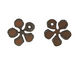 The Lipstick Ranch Rusted Iron Miniature Daisy Pendant 18mm