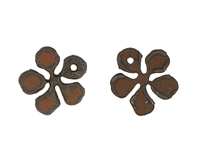The Lipstick Ranch Rusted Iron Miniature Daisy Pendant 18mm