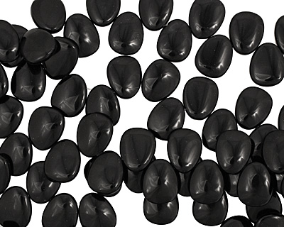 Black Onyx Flat Rounded Teardrop 16x19-20mm